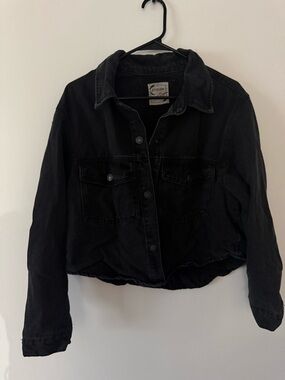 Stoosh Black Cropped Denim Jacket